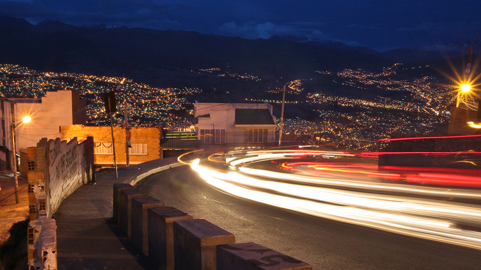 A street in El Alto, a mostly Aymara and Quechua population, Bolivia