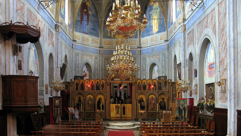 Greek Orthodox church in Carghjese, Corsica