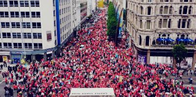 May 2022 demonstration in Belfast.