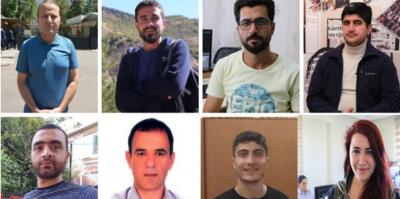 Several of the detained journalists.